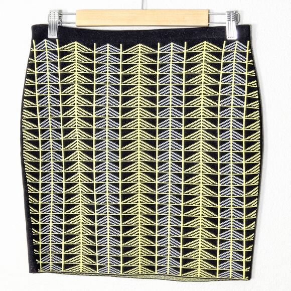 Rachel Rachel Roy Women’s Skirt Office Chic Modern Classic Geometric Knit Size M - Picture 1 of 5